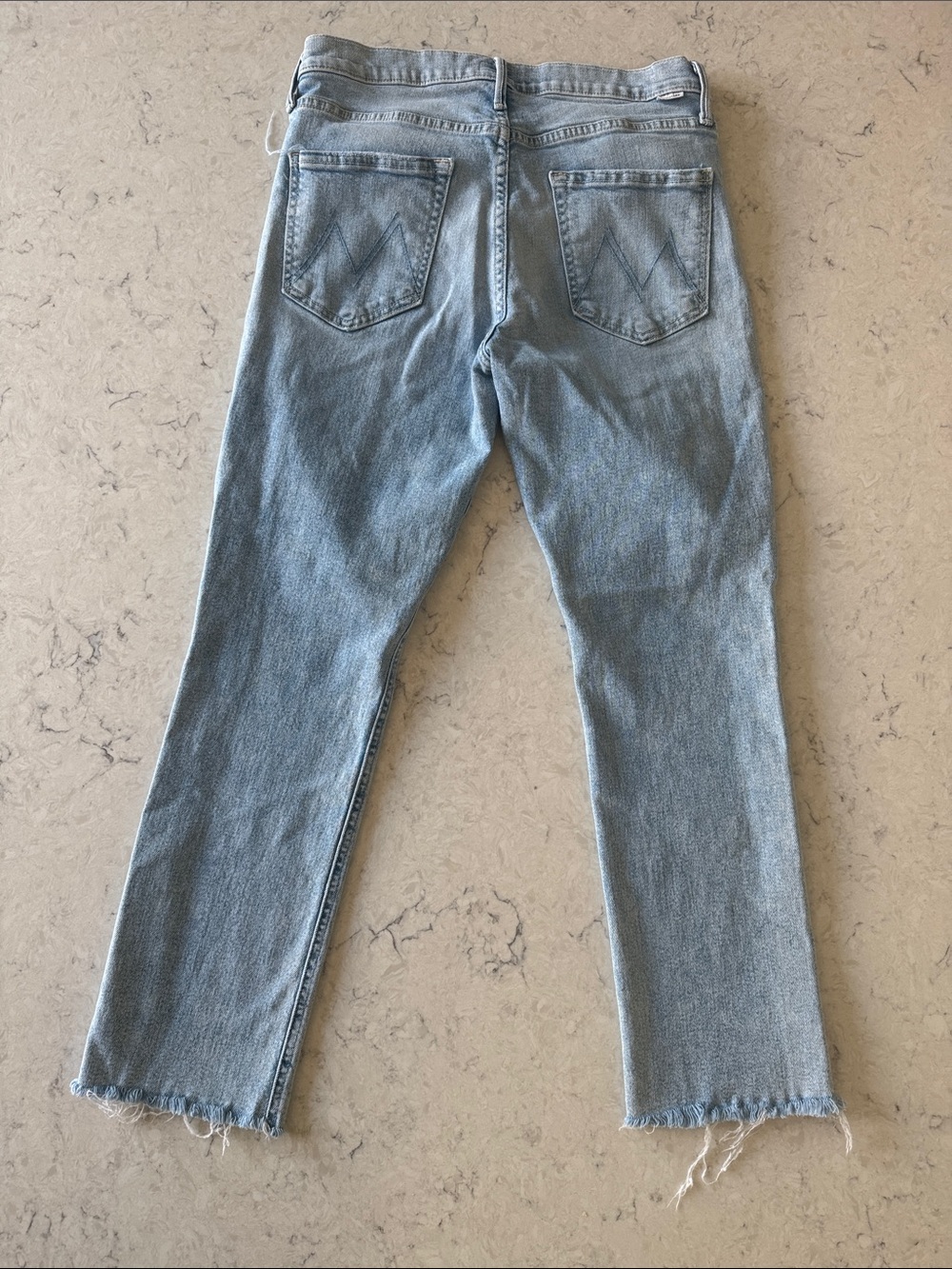 MOTHER denim The Mid Rise Dazzler Ankle Fray Reading By The Pool size 30 - Picture 5 of 14